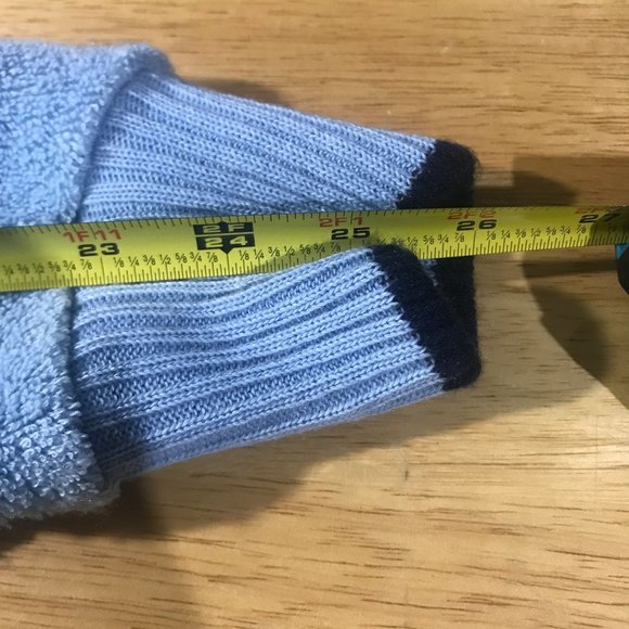 Charming Forge Vintage USA Large Blue V Neck Sweater Ribbed Cuffs and Hem Pullov - Picture 15 of 16